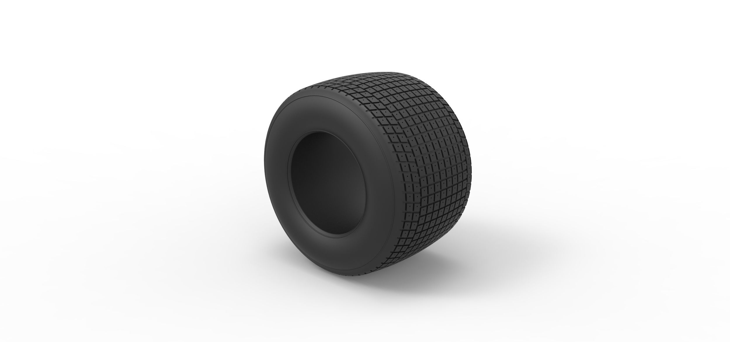 Dirt Sprint racing tire 10 Scale 1 to 25 3D print model_6
