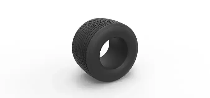 Dirt Sprint racing tire 10 Scale 1 to 25 3D print model