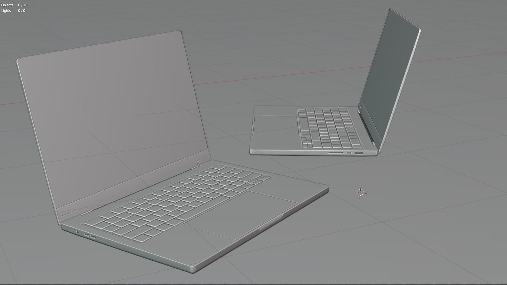 macbook pro 14-inch Low-poly 3D model_5