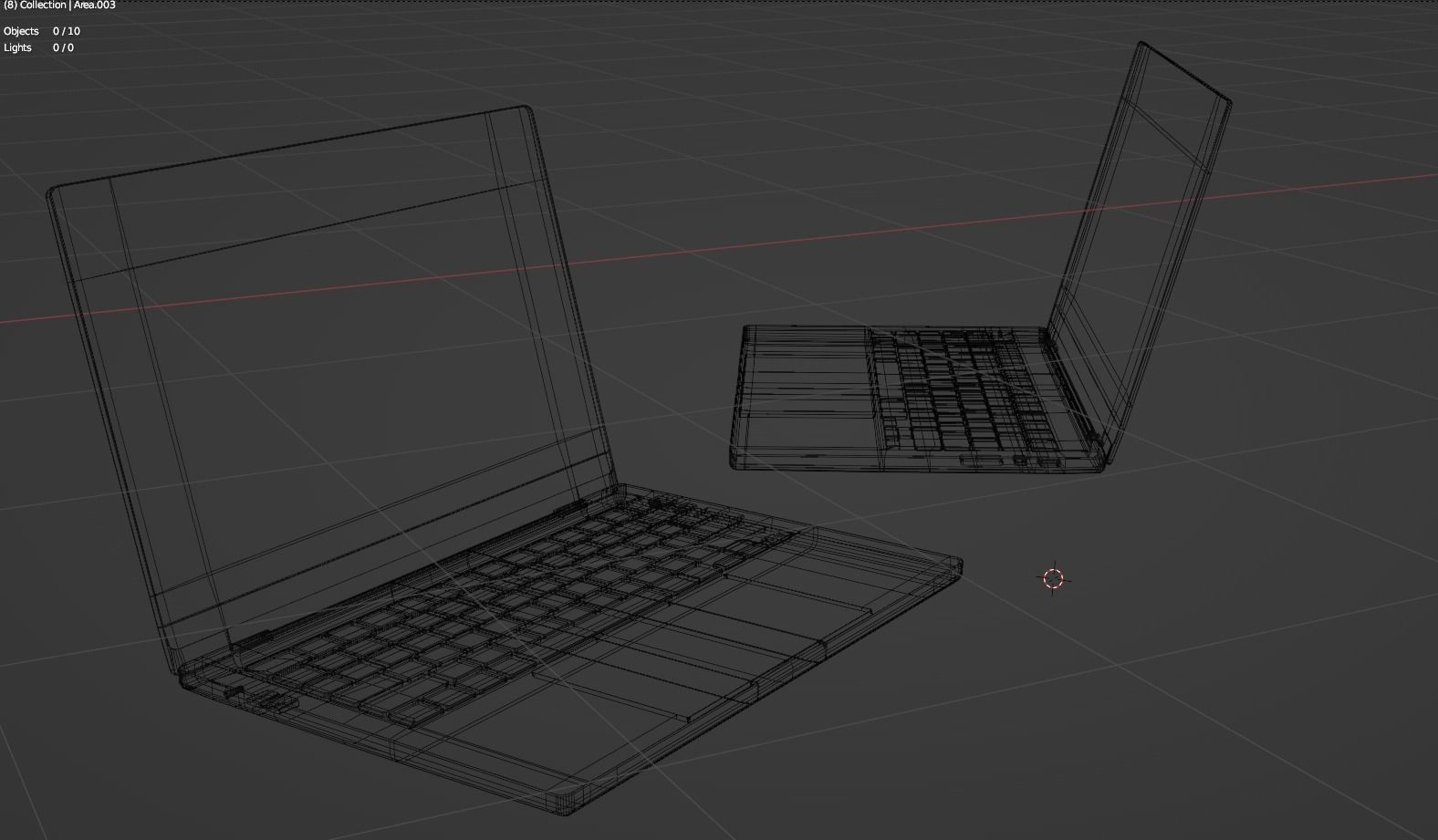 macbook pro 14-inch Low-poly 3D model_7