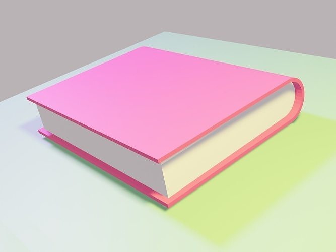 3D book Low-poly 3D model