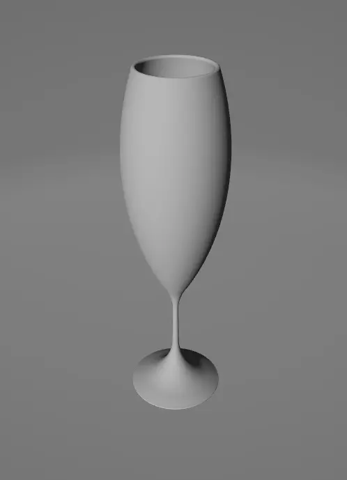 champagne glass Free 3D model_0