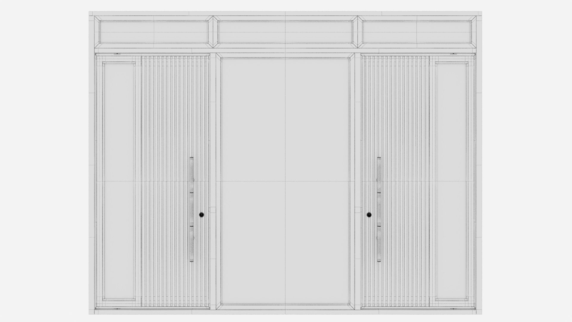 Aluminium door 204 3D model_5