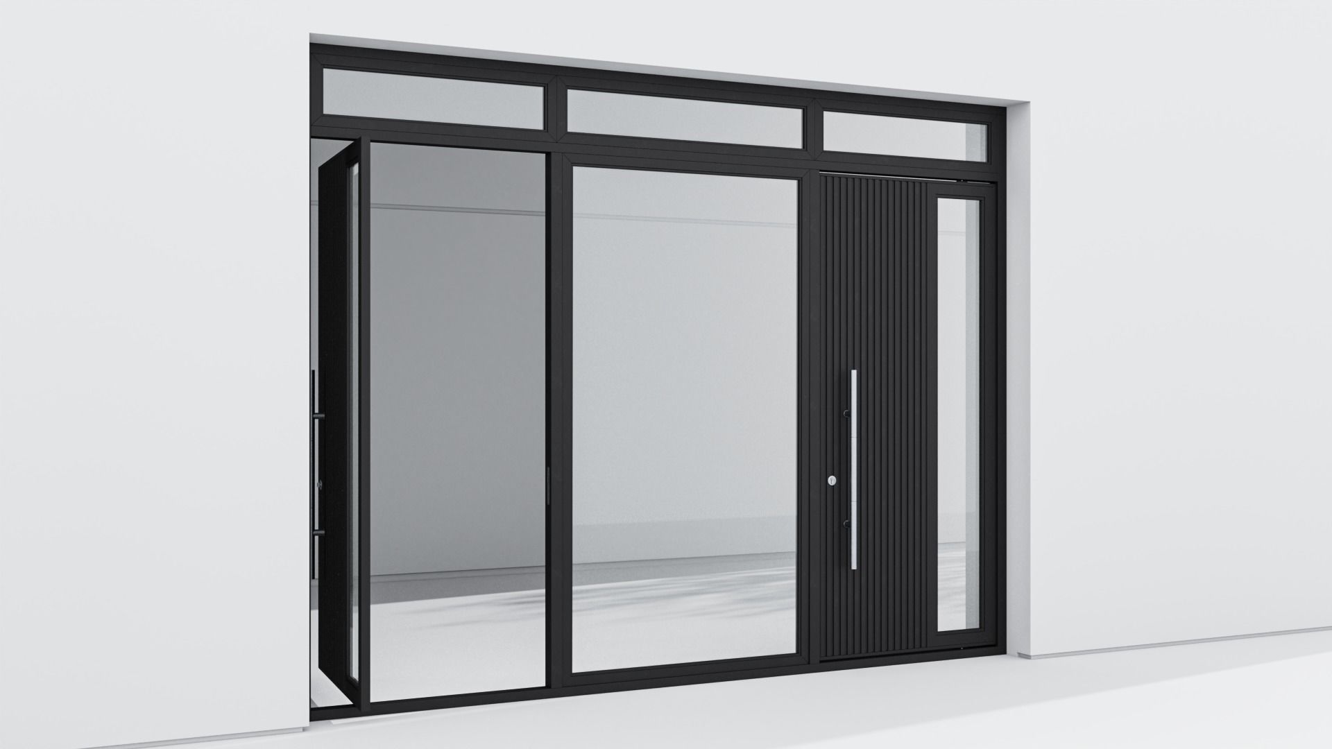 Aluminium door 204 3D model_3