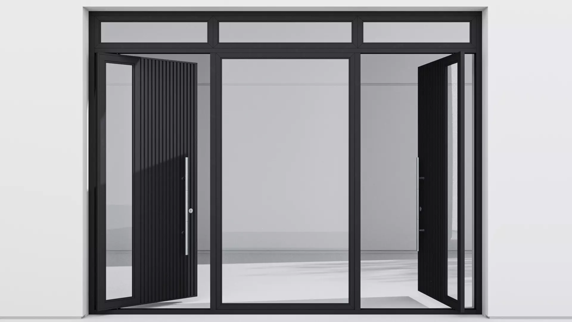 Aluminium door 204 3D model_0