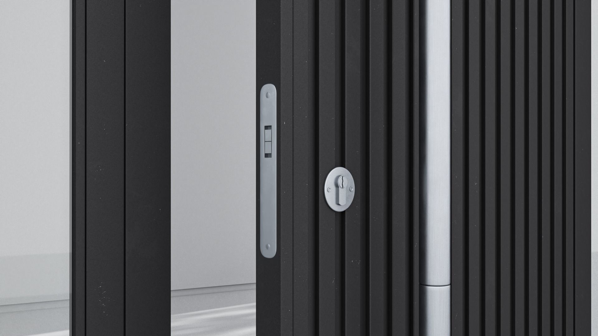 Aluminium door 204 3D model_4