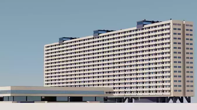 Eastern European Building 006 Free low-poly 3D model