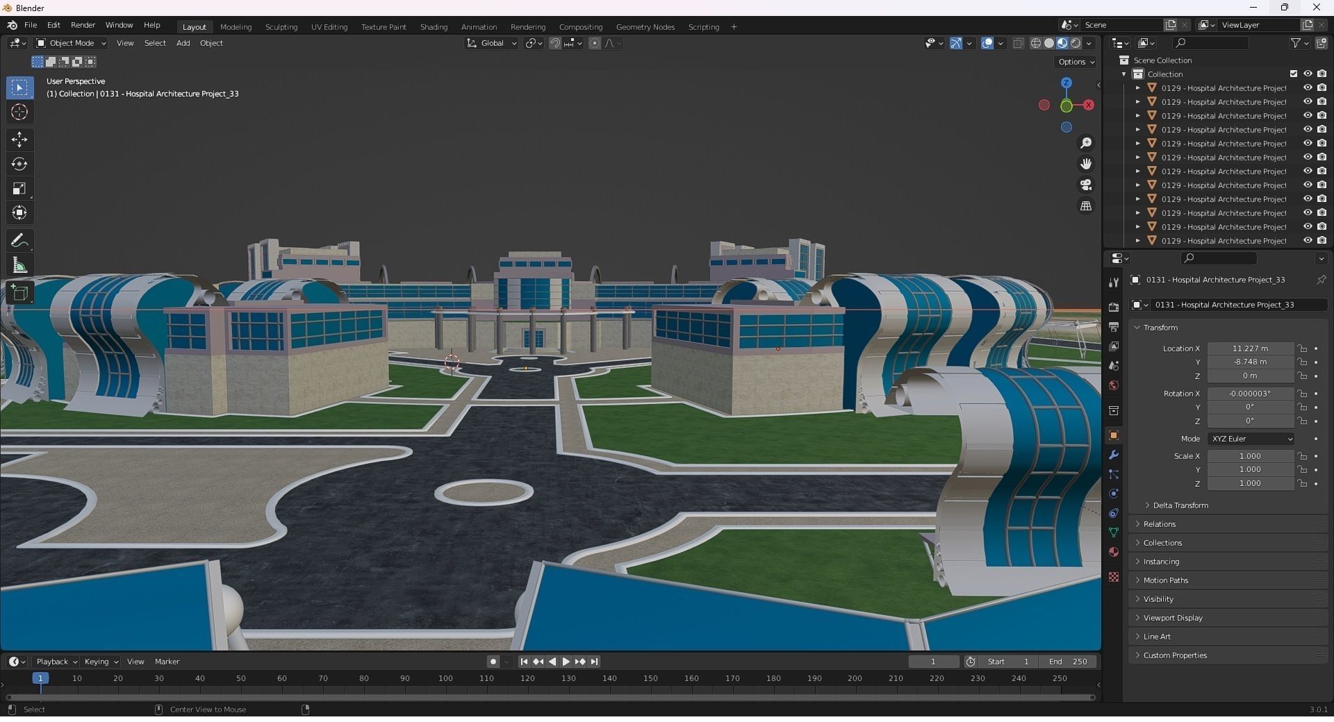 0131 - Hospital Architecture Project 3D model_30
