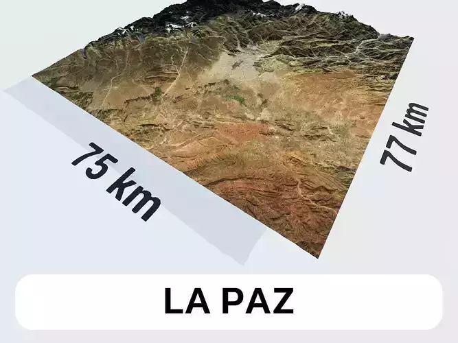 La Paz Bolivia City Landscape 3D Model
