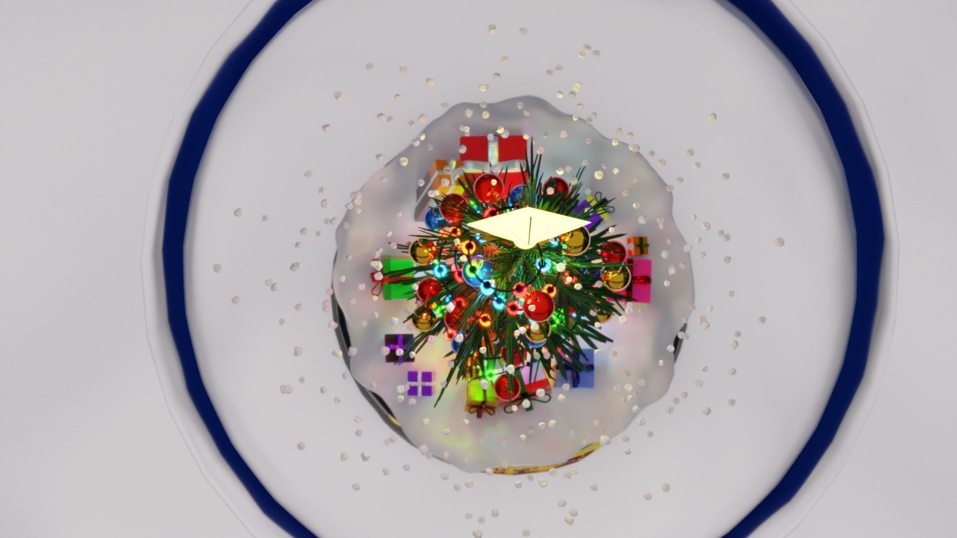 Christmas Tree Snow Globe Low-poly 3D model_5