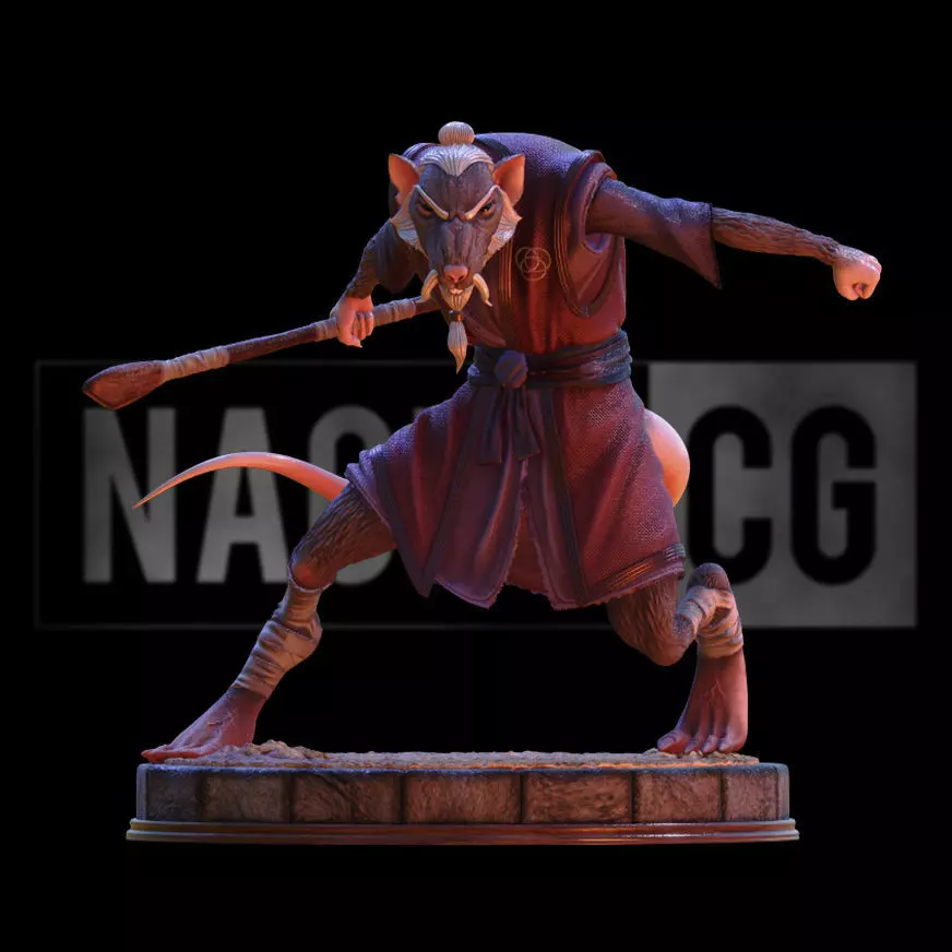 Fan Art Splinter from TMNT - Statue  3D print model_0
