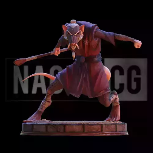 Fan Art Splinter from TMNT - Statue  3D print model