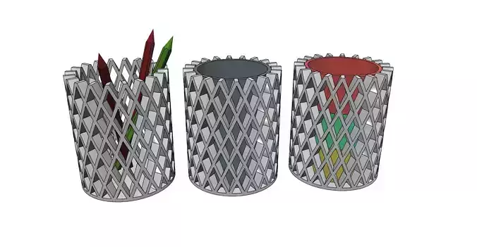 Pencil holder rebuildable printable