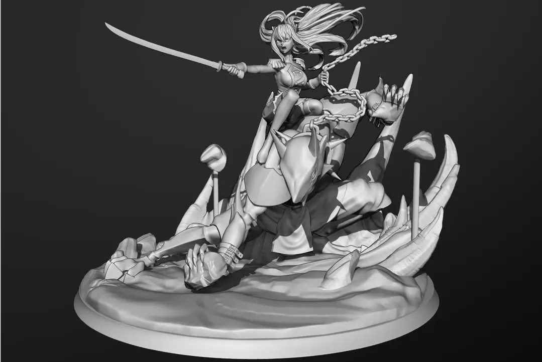 Mato Seihei no Slave Kyouka Uzen Statue 3D print model