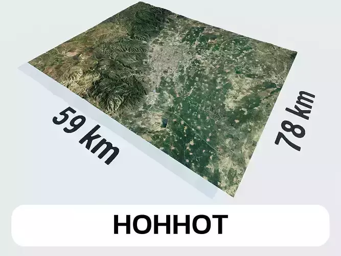 Hohhot China City Landscape 3D Model