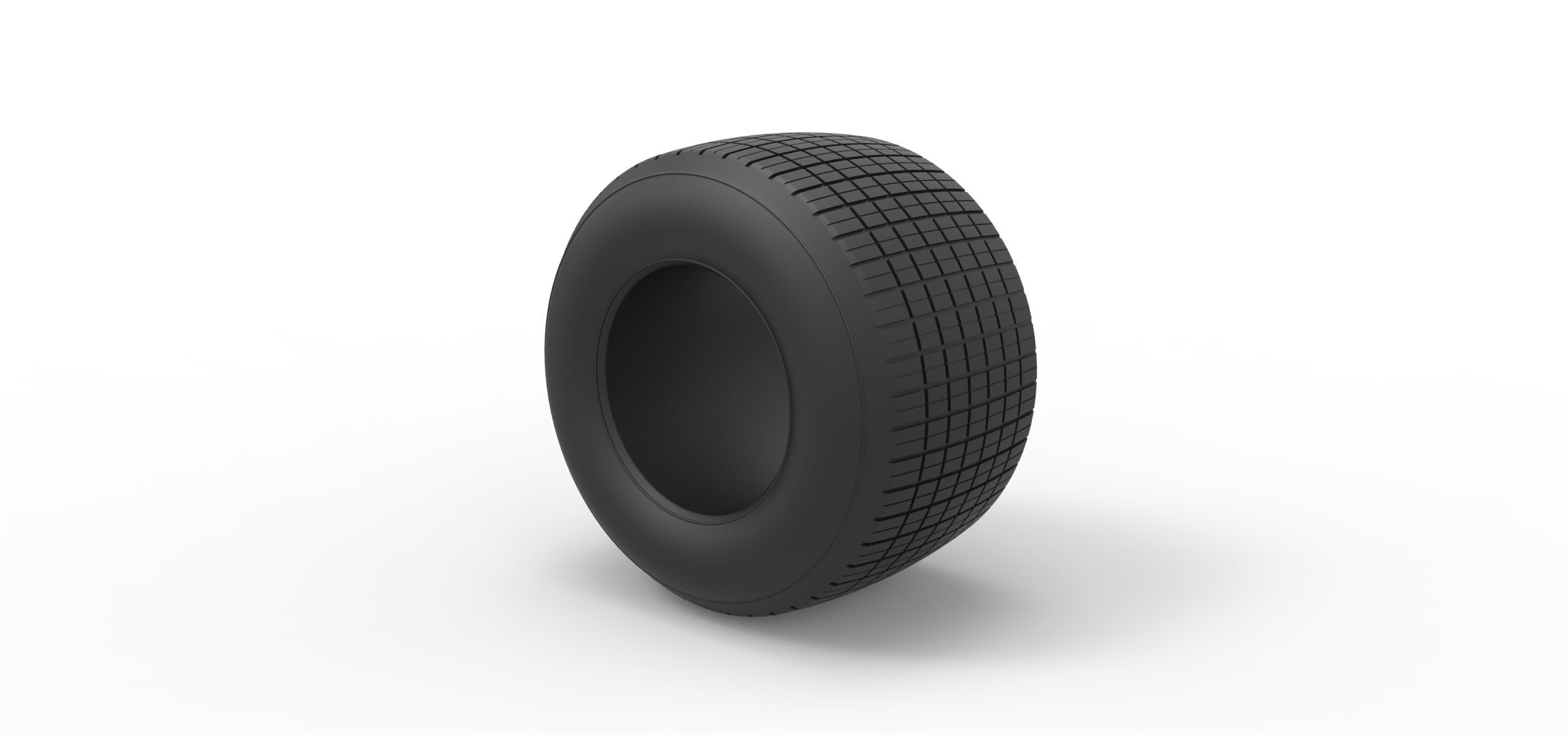 Dirt Sprint racing tire 13 Scale 1 to 25 3D print model_6