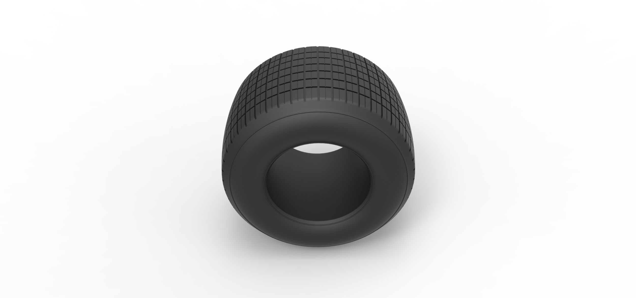 Dirt Sprint racing tire 13 Scale 1 to 25 3D print model_5