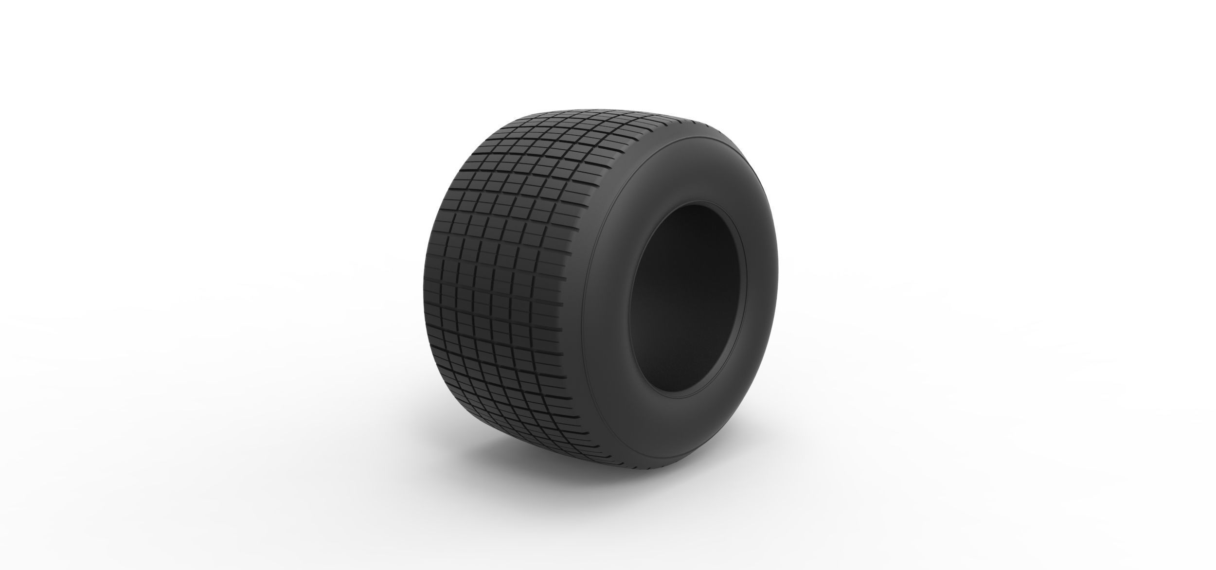 Dirt Sprint racing tire 13 Scale 1 to 25 3D print model_1