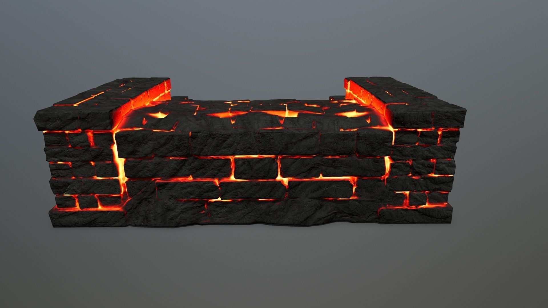 Ruin Stairs Low-poly 3D model_4