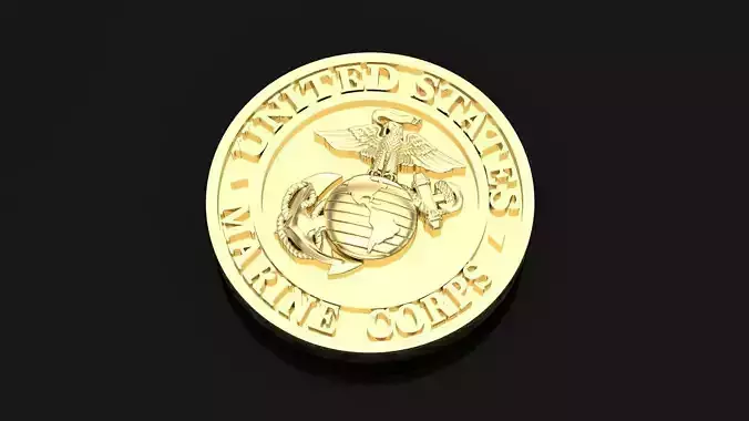 united states marine corps pendant 3D print model