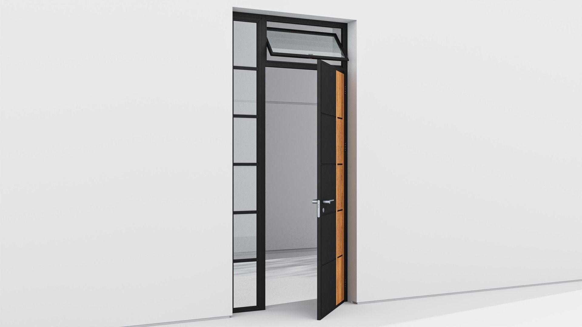 Aluminium door 206 3D model_1