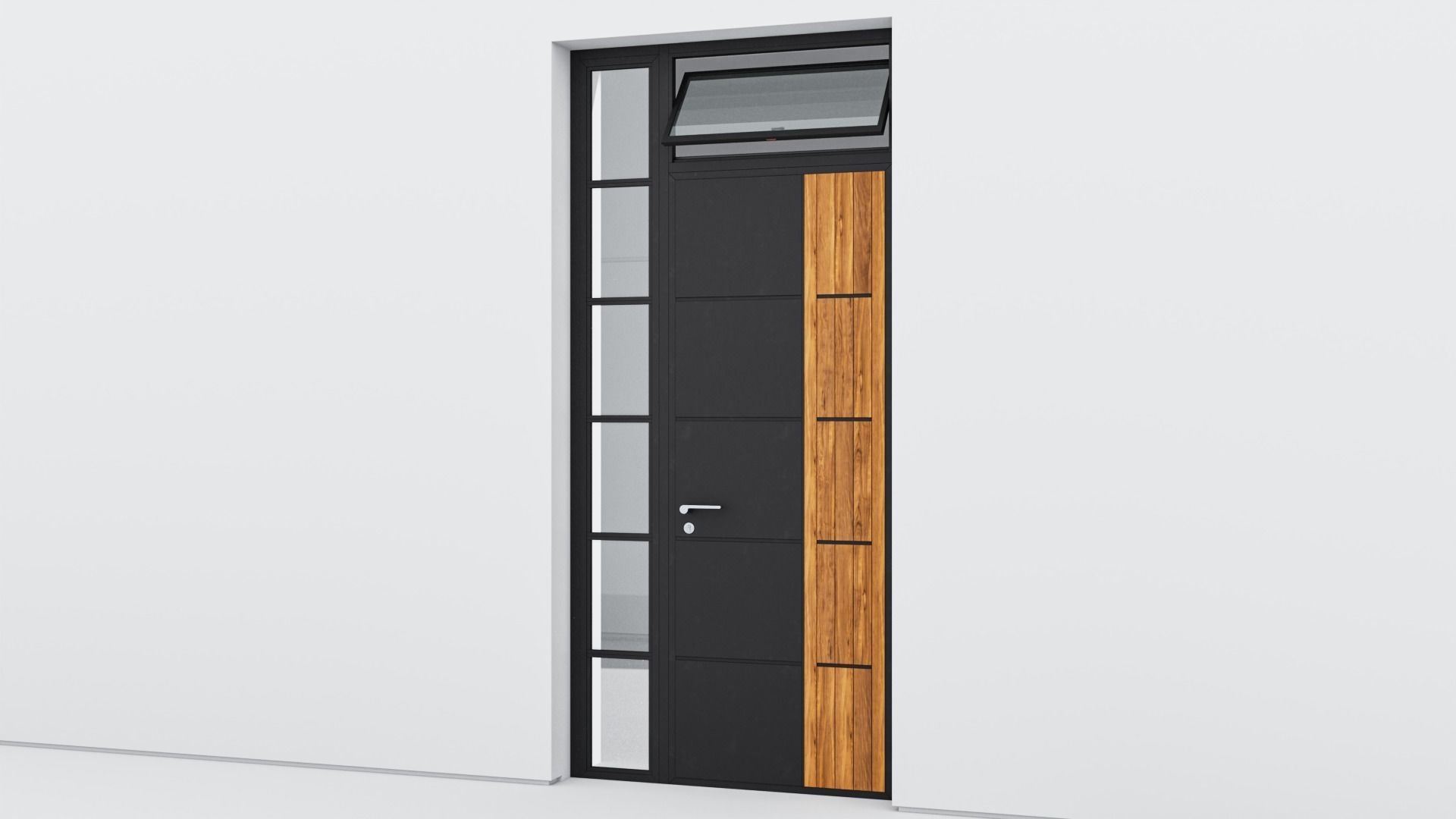 Aluminium door 206 3D model_4