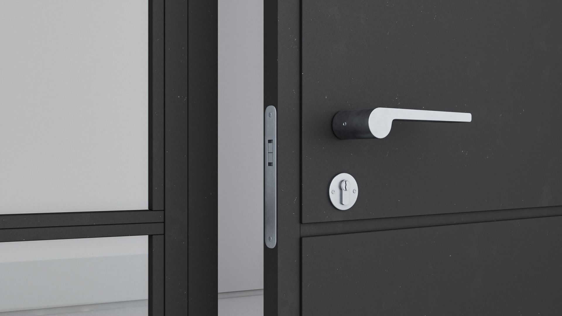 Aluminium door 206 3D model_2