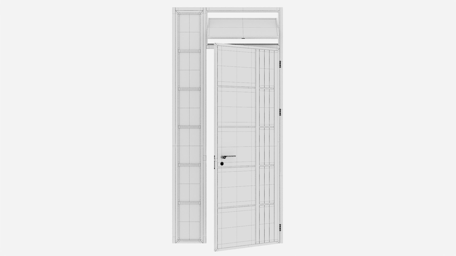 Aluminium door 206 3D model_6