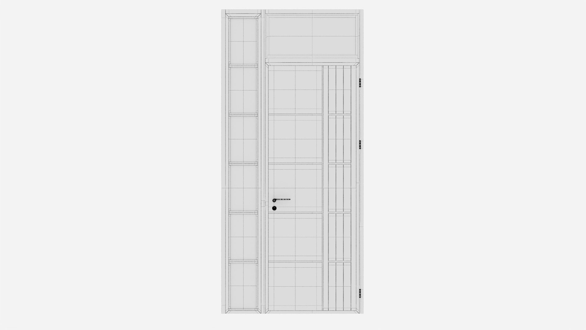 Aluminium door 206 3D model_5