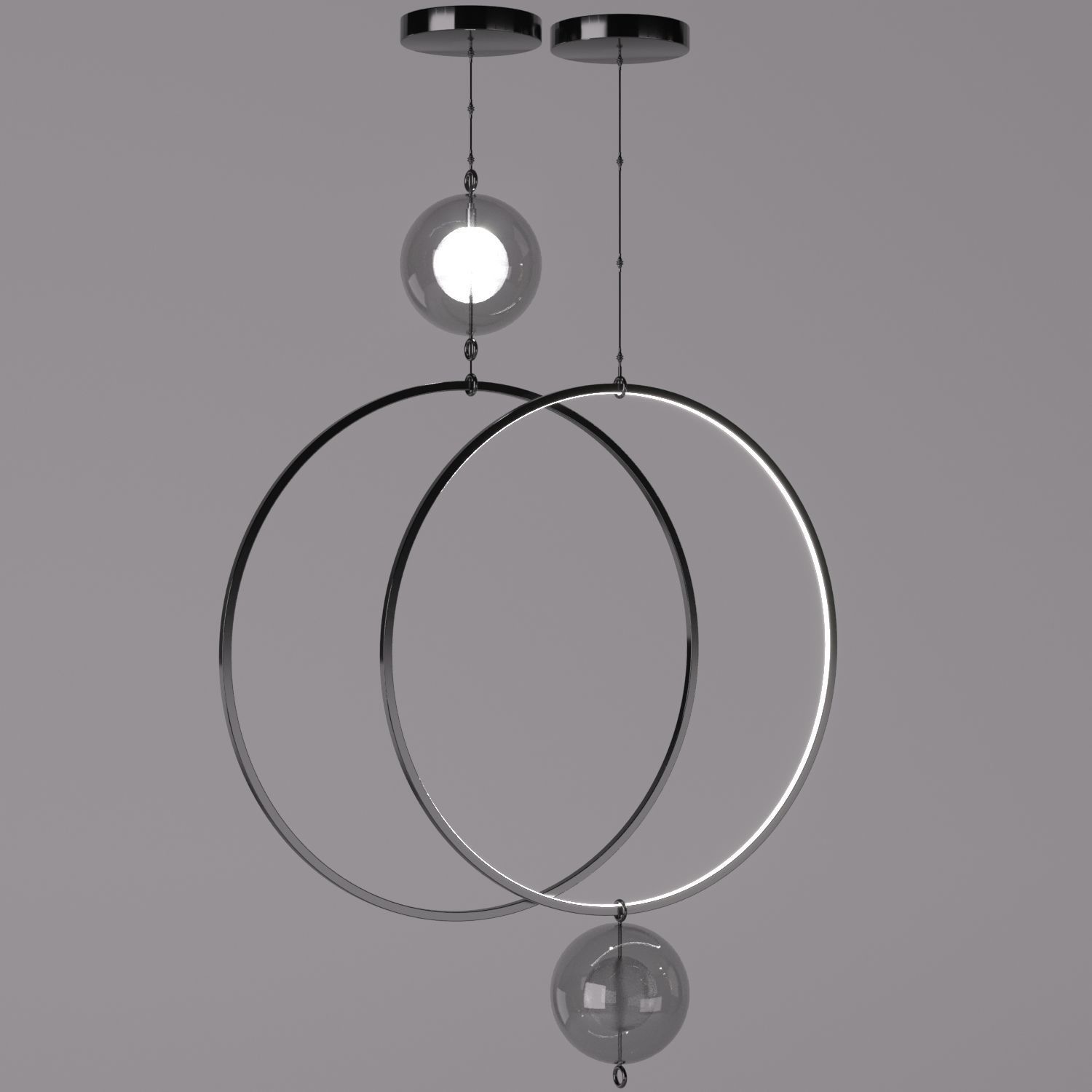 pendant ring light 3D model_2