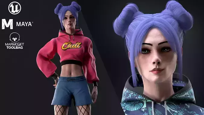 School Girl 2 - Game Ready