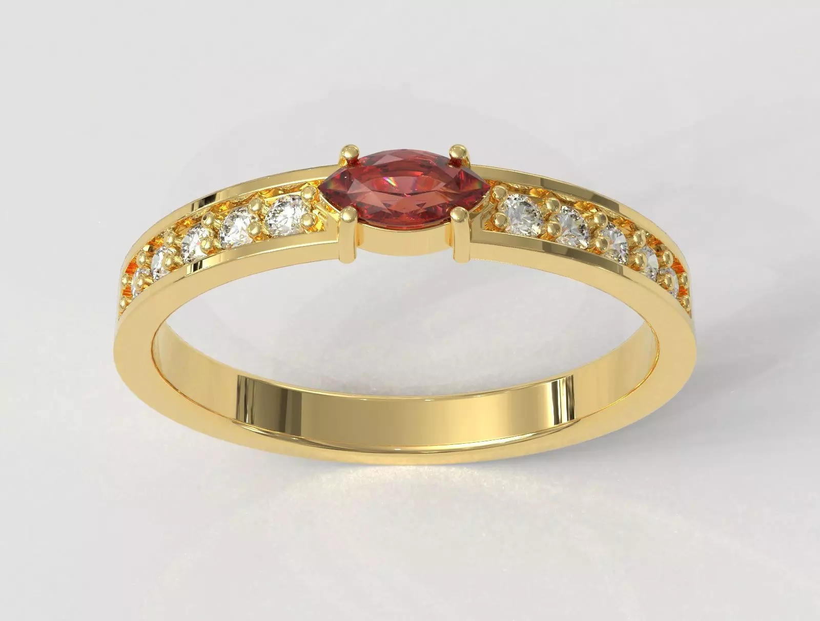 Marquise Ring 3D print model