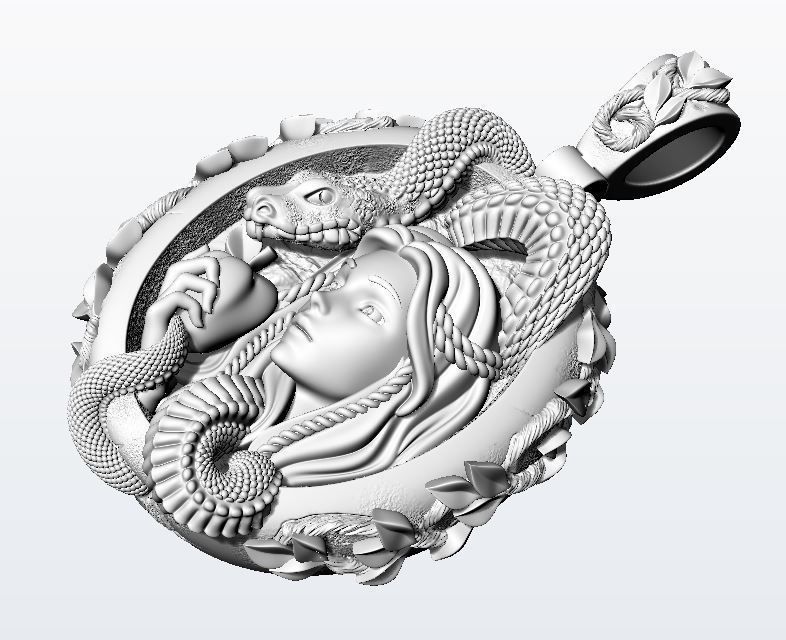 Eve pendant 3D print model_10