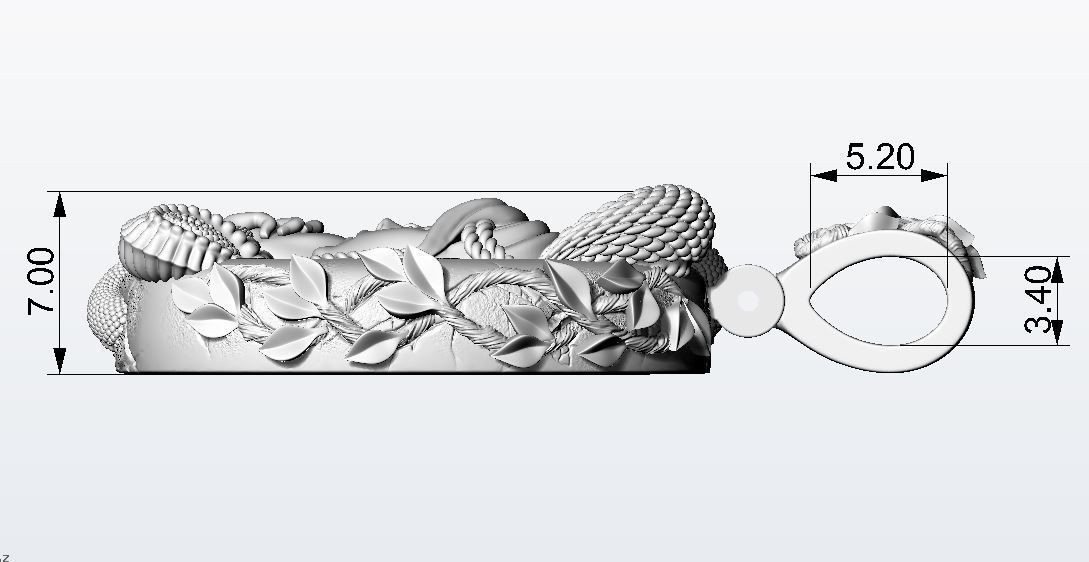 Eve pendant 3D print model_12