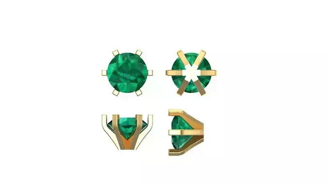 Cabeca de solitario anel