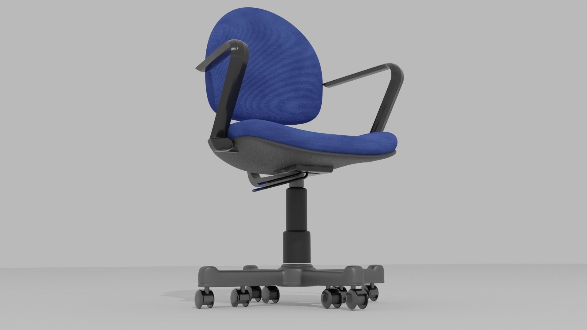 office chair  Low-poly 3D model_1
