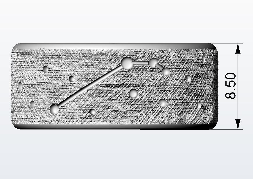 Aries zodiac constellation ring 3D print model_9