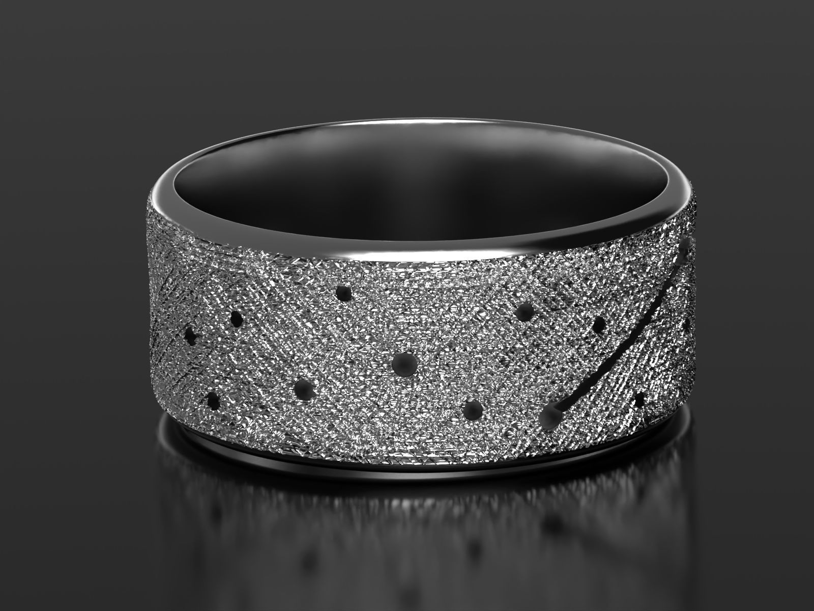 Aries zodiac constellation ring 3D print model_2