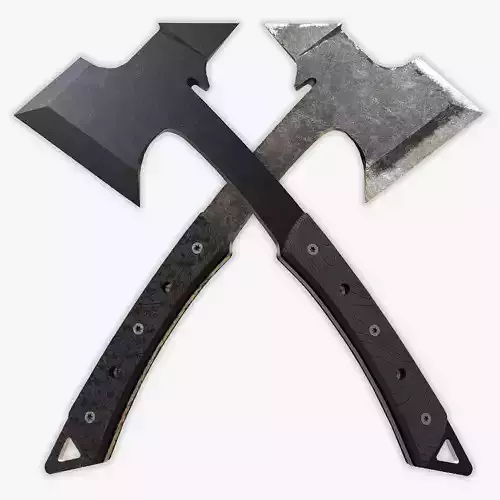 Tech Axe Low-poly 3D model