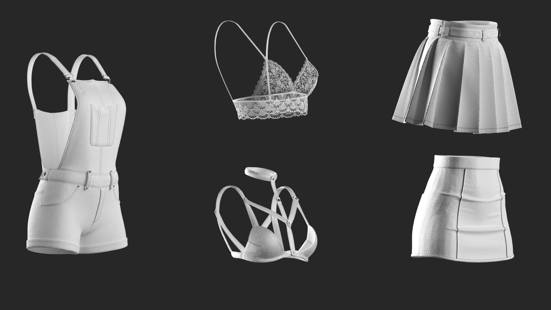 3 in 1 Basic Womens Clothes Pack -BUNDLE-20 OFF- Marvelous - CLO 3D Model Collection_16