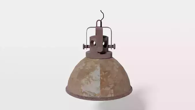 Rusted industrial lamp