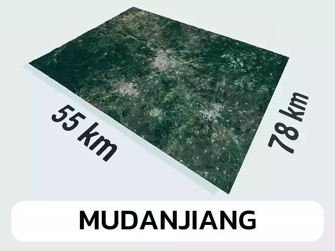 Mudanjiang China City Landscape 3D Model