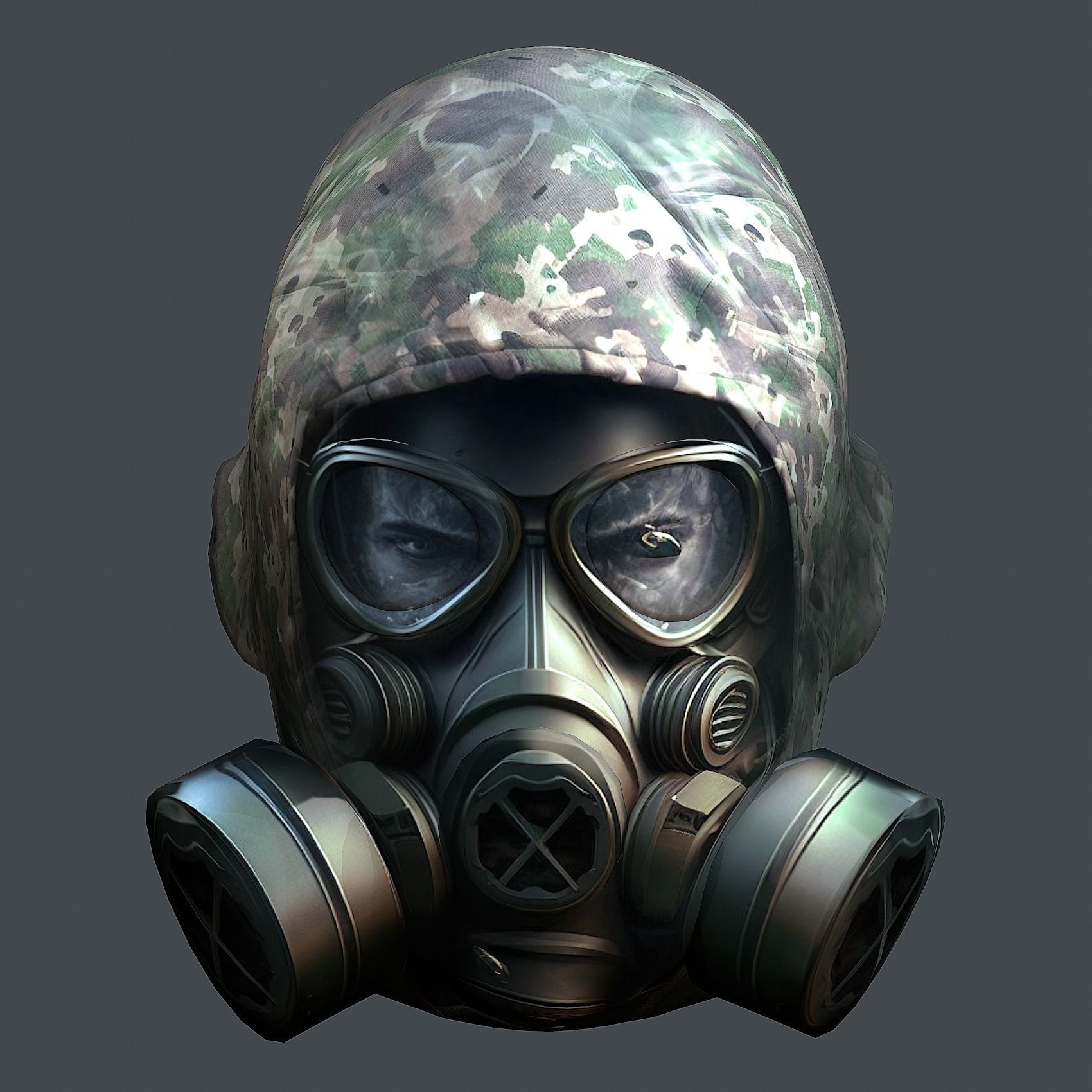 Helmet 3d model military combat Military Low-poly Low-poly 3D model_4