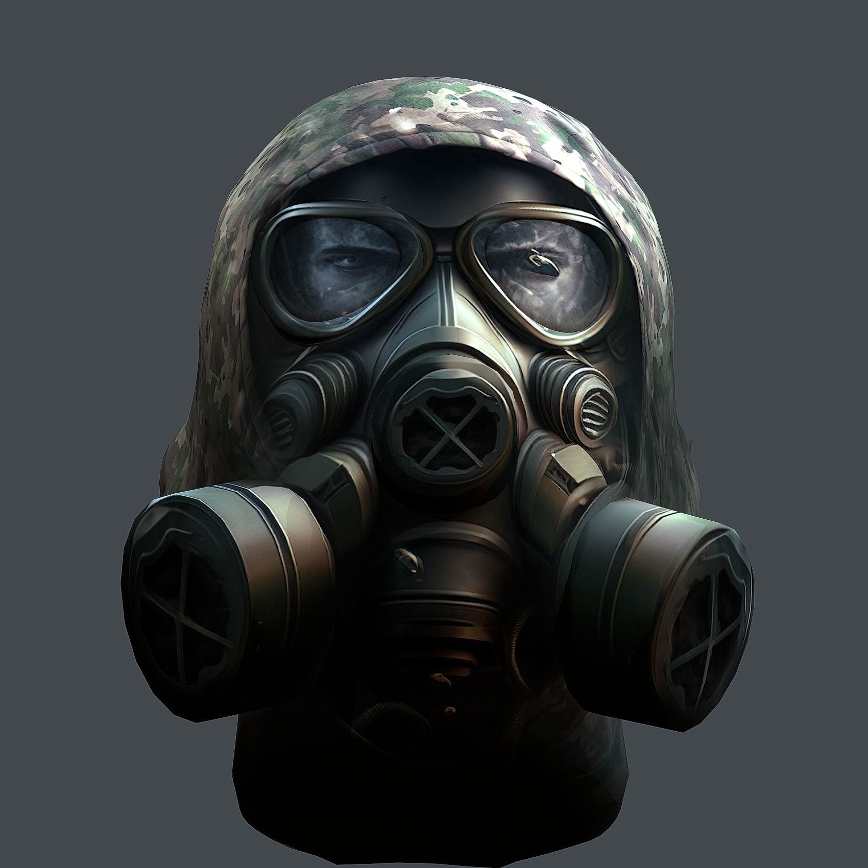 Helmet 3d model military combat Military Low-poly Low-poly 3D model_5