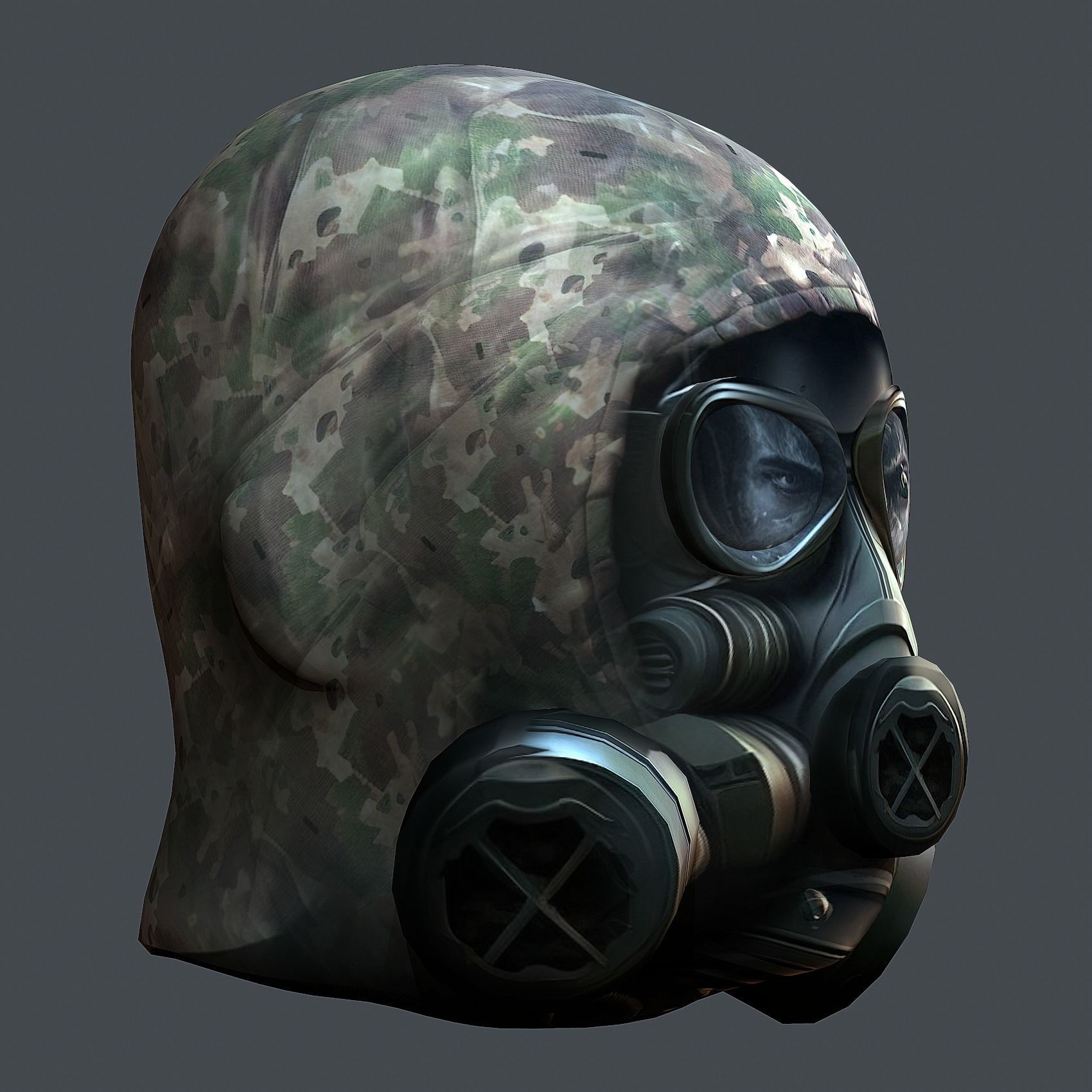 Helmet 3d model military combat Military Low-poly Low-poly 3D model_6