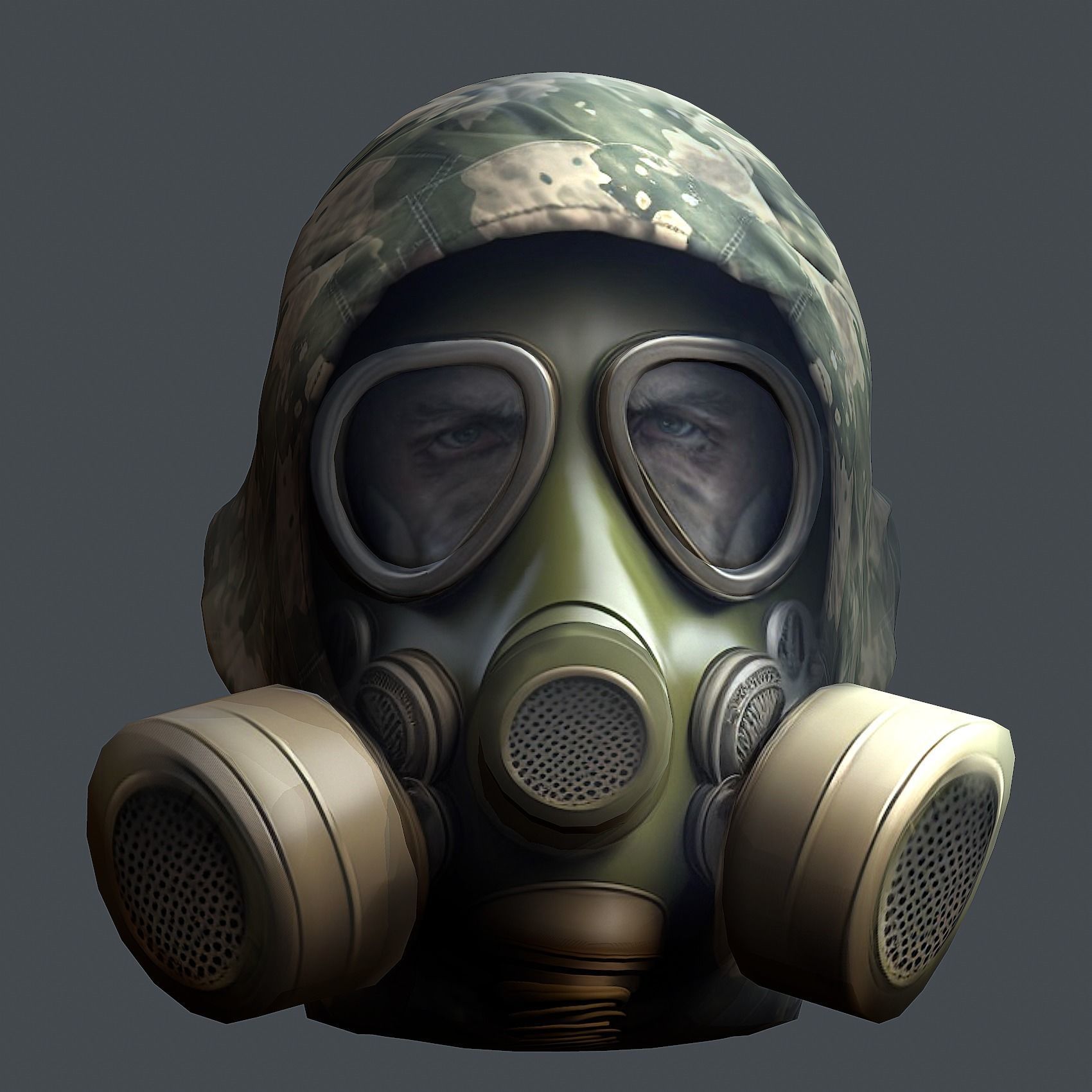 Helmet 3d model military combat Military Low-poly Low-poly 3D model_8