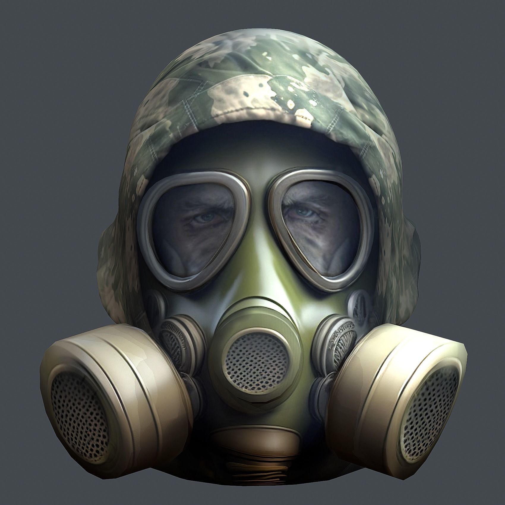 Helmet 3d model military combat Military Low-poly Low-poly 3D model_1