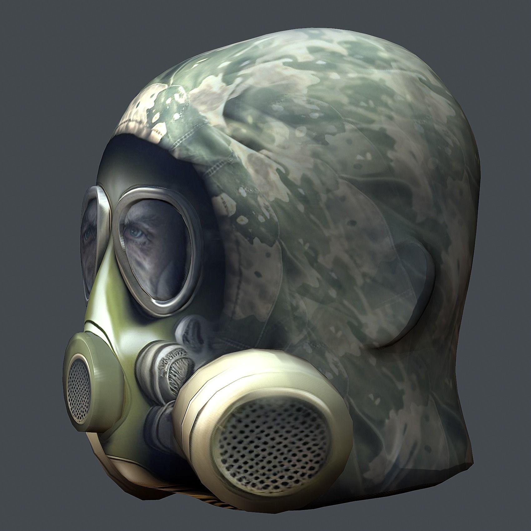 Helmet 3d model military combat Military Low-poly Low-poly 3D model_5