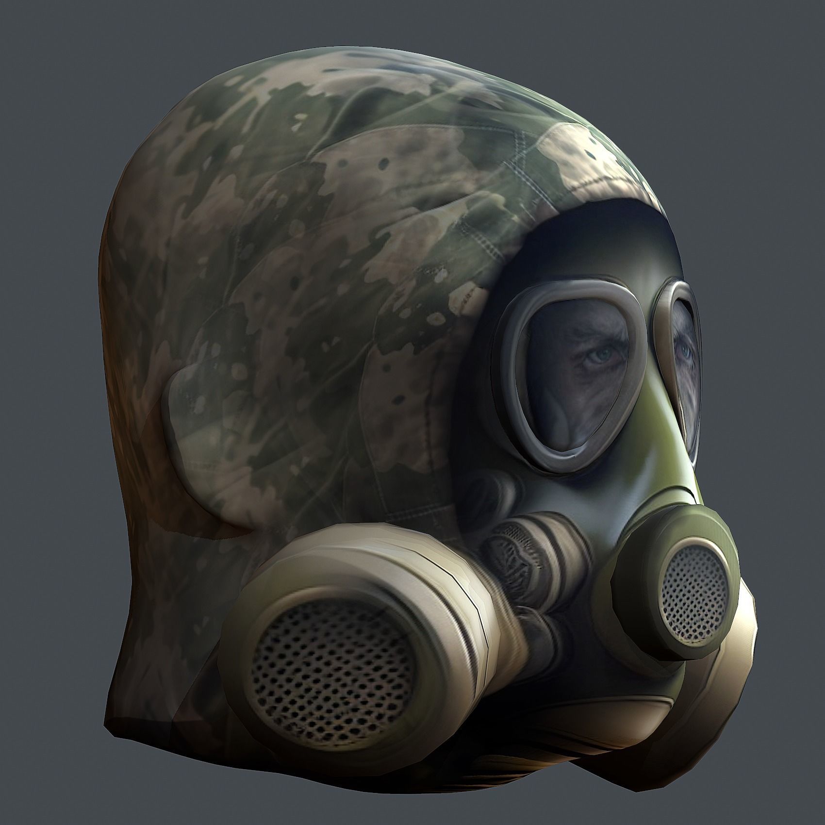 Helmet 3d model military combat Military Low-poly Low-poly 3D model_4