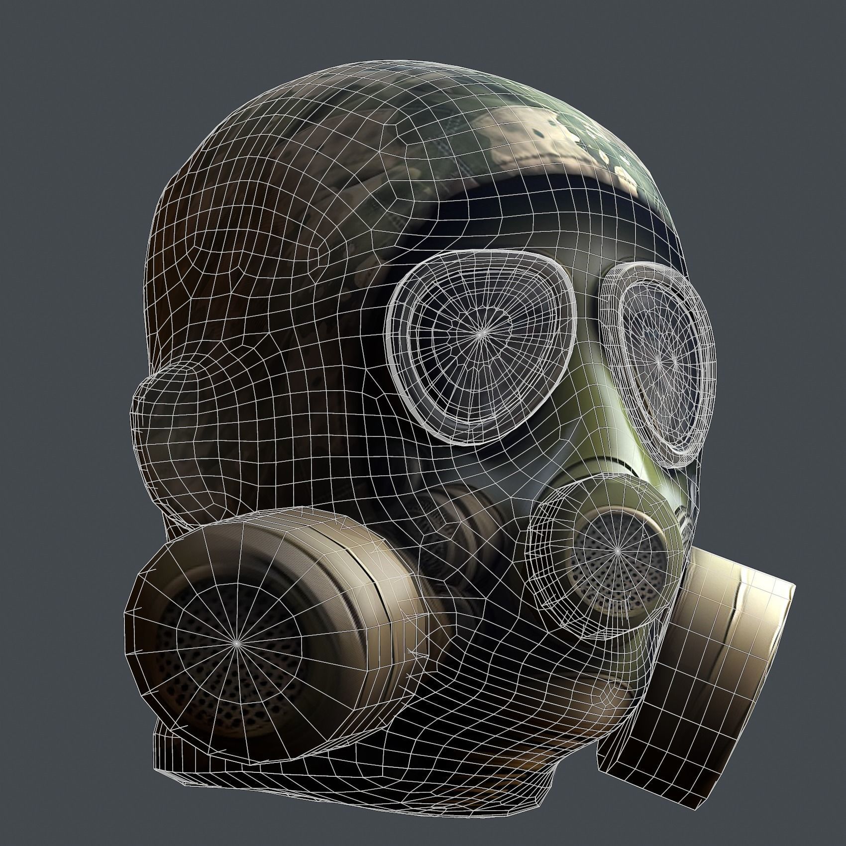 Helmet 3d model military combat Military Low-poly Low-poly 3D model_10